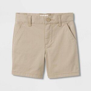 NEW! Cat & Jack Toddler Stretch Flat Front School Uniform Chino Shorts - Khaki